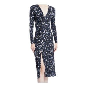 $1895 Jason Wu V-Neck Long Sleeve Floral Print Jersey Dress Size 12